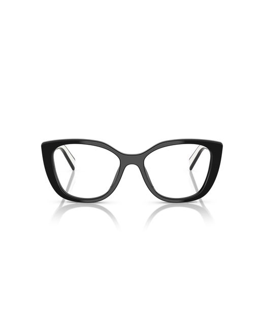 Prada Black Pr B04V 16K1O1 Optical Frames Acetate Transparent Cat Eye Normal