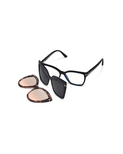 Tom Ford Black Ft5641-B 001 Optical Frames Acetate Squared Normal