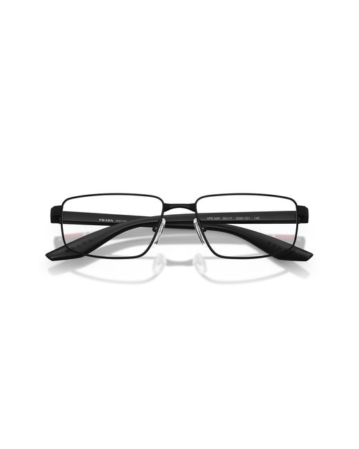 Prada Linea Rossa Black Ps 52Rv Dg01O1 Optical Frames Metal Squared Normal for men