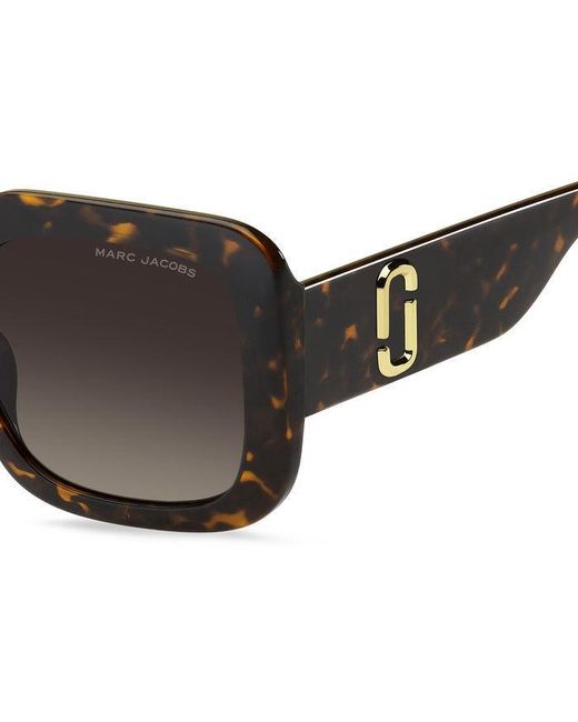 Marc Jacobs Black Marc 647/S 086/Ha Sunglasses Plastic Squared Shaded