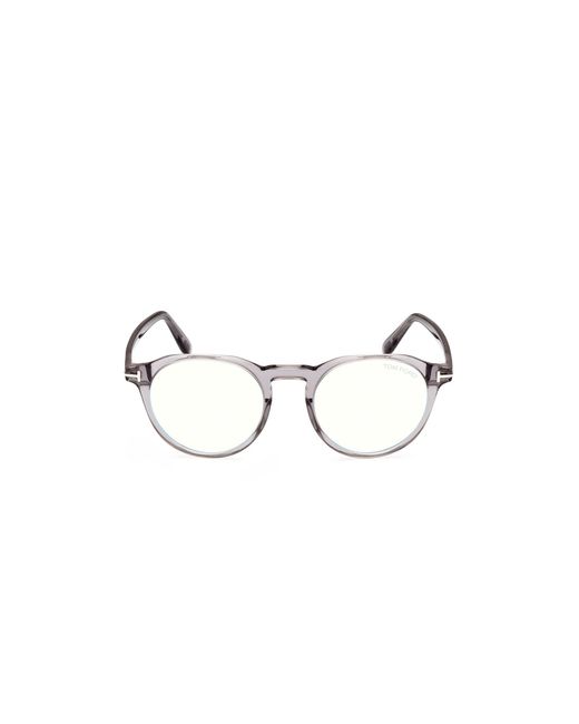 Tom Ford Black Ft5833-B 020 Optical Frames Acetate Round Normal for men