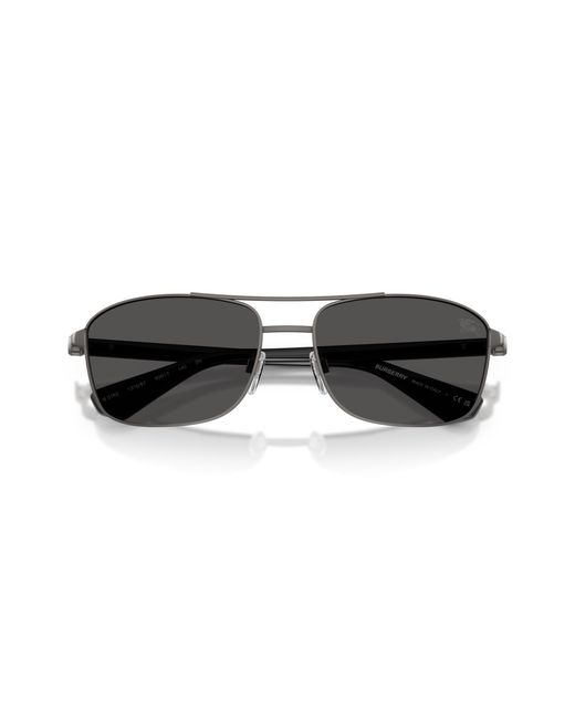 Burberry Black Be3163 131687 Sunglasses Metal Squared Normal for men