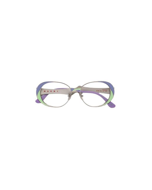 Marni Black Q4M Tarassqa Optical Frames Metal Round