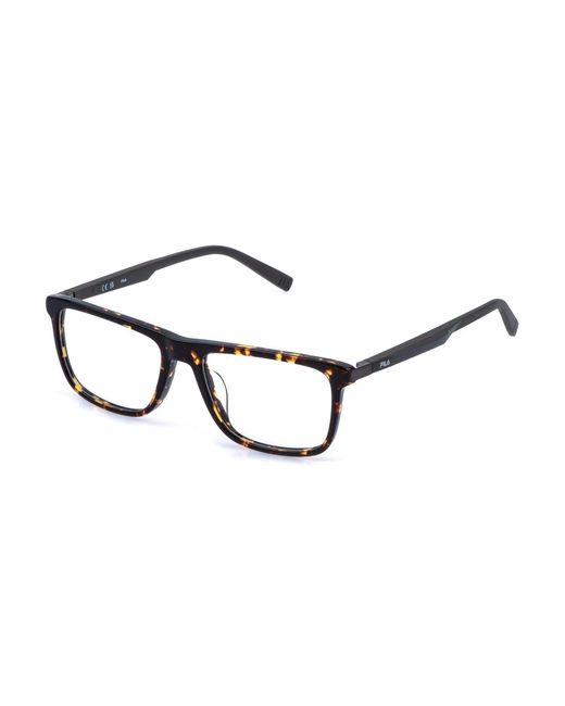 Fila Black Vfia93 779 Optical Frames Acetate Squared for men