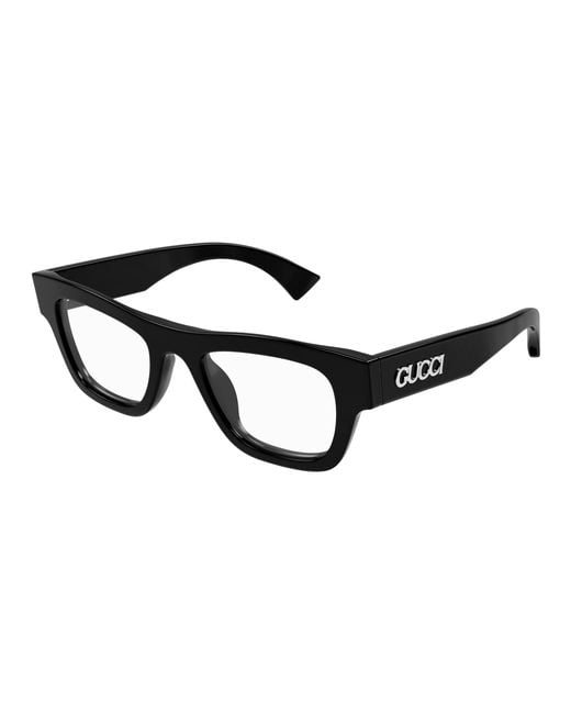 Gucci Black Gg1840O 005 Optical Frames Acetate Transparent Squared for men