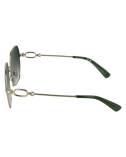 Longchamp Black Lo187S 725 Sunglasses Metal Squared Normal