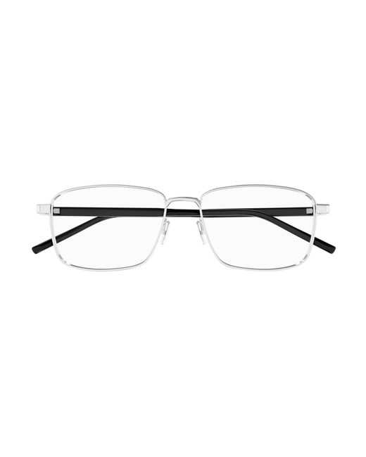 Saint Laurent Black Sl 666 004 Optical Frames Metal Transparent Squared