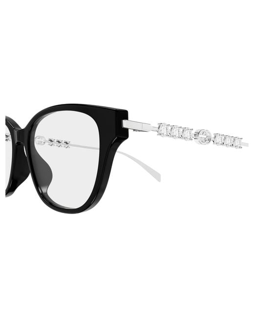 Gucci Black Gg1972Oa 002 Optical Frames Acetate Transparent Round