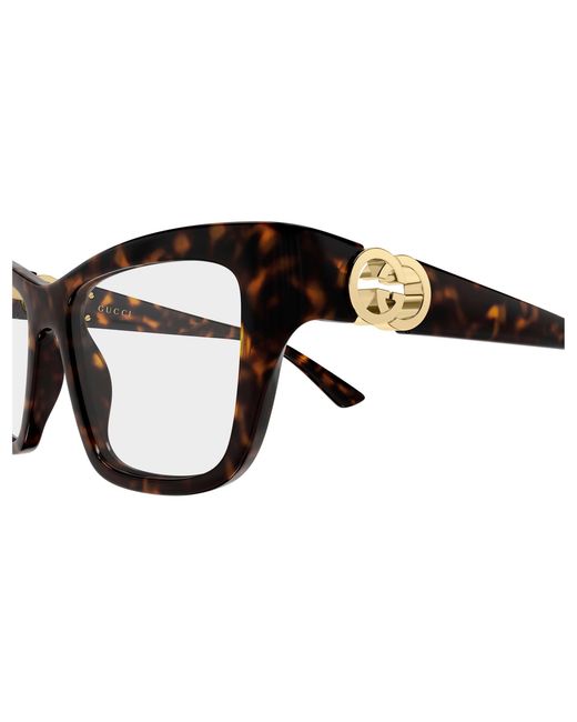 Gucci Black Gg2124O 003 Optical Frames Injected Transparent Cat Eye