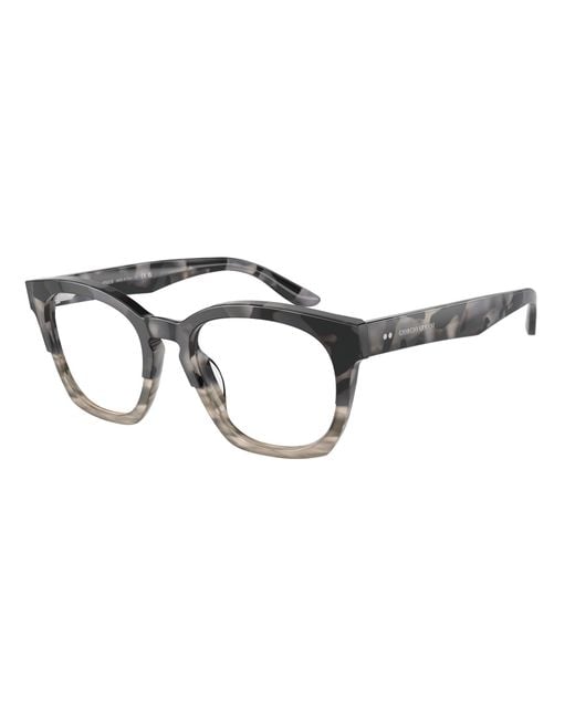 Giorgio Armani Black Ar7245U 6009 Optical Frames Acetate Transparent Squared Normal for men