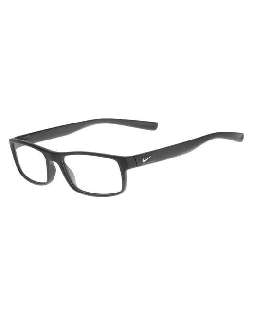Nike Black 7090 001 Optical Frames Injected Squared Normal Photochromatic for men