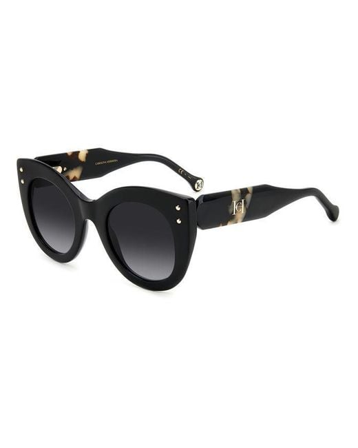Carolina Herrera Black Her 0127/S Wr7/9O Sunglasses Acetate Cat Eye Shaded