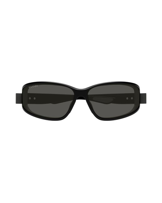 Gucci Black Gg2011S 001 Sunglasses Injected Geometric for men