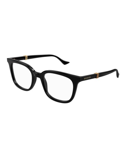 Gucci Black Gg1497O 005 Optical Frames Acetate Transparent Squared for men
