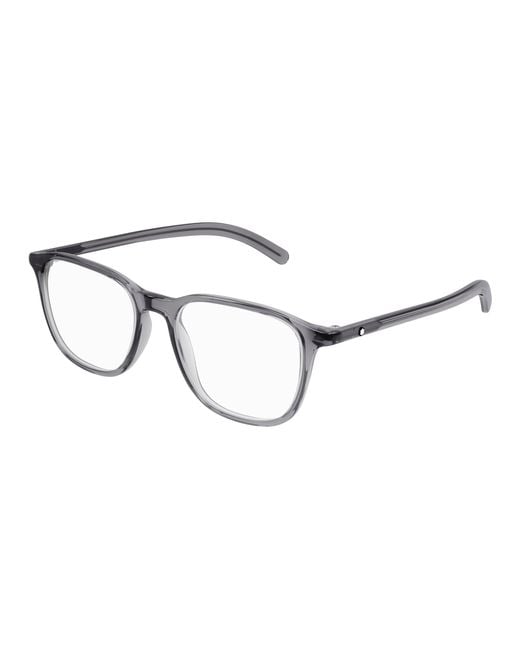 Montblanc Black Mb0386O 004 Optical Frames Transparent Squared for men