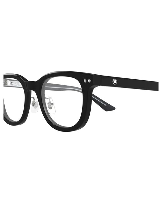 Montblanc Black Mb0450Oj 003 Optical Frames Acetate Transparent Round for men