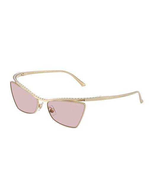 Jimmy Choo Black Jc4014H 3006/5 Sunglasses Metal Cat Eye Normal