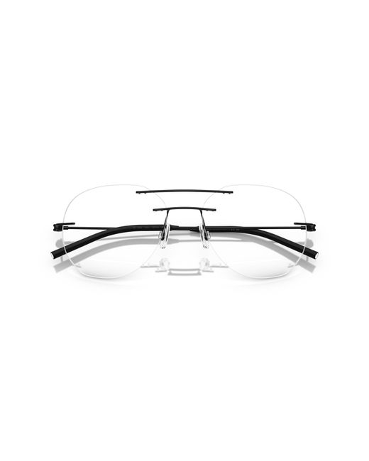Moncler Black Me1003 1001 Optical Frames Steel Transparent Geometric Normal