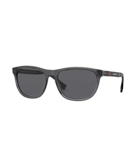 Burberry Black Be4319 354481 Sunglasses Plastic Squared Polarized for men