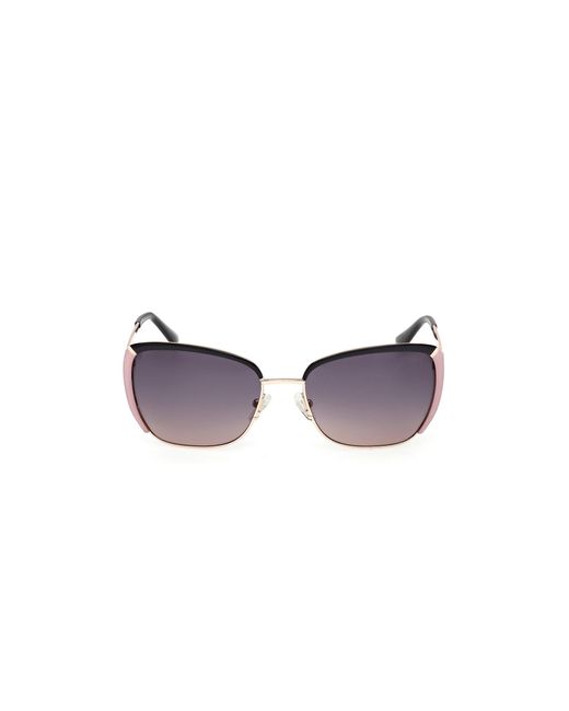 Guess Black Gu00218 05B Sunglasses Metal Smoke Squared Normal