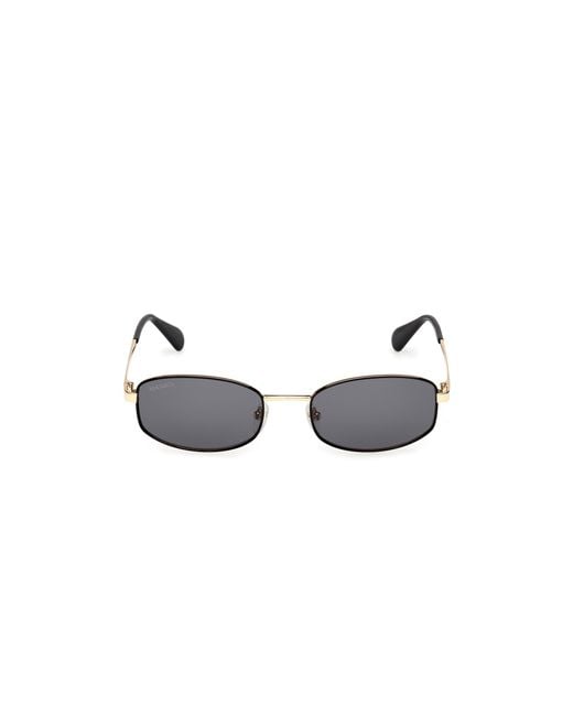 MAX&Co. Black Mo0135 01A Sunglasses Metal Smoke Round Normal