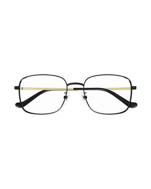 Gucci Black Gg1355Oa 001 Optical Frames Metal Squared for men