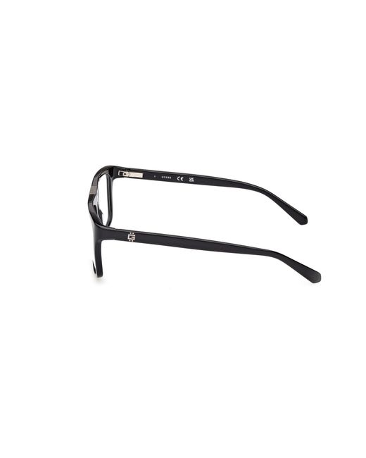 Guess Black Gu50328 001 Optical Frames Acetate Squared Normal for men