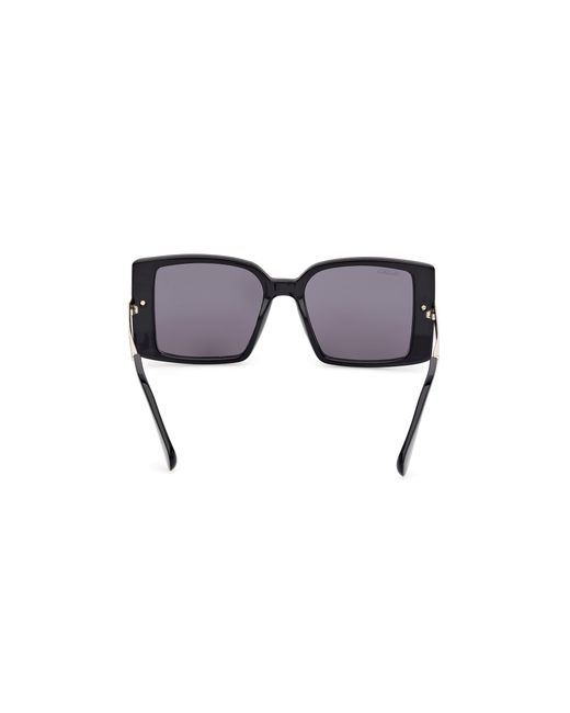 MAX&Co. Black Mo0120 01A Sunglasses Injected Smoke Squared Normal