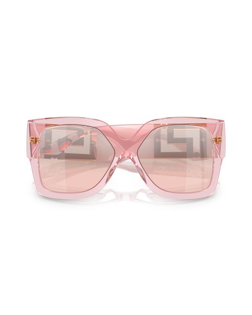 Versace Black Ve4402 54727E Sunglasses Acetate Squared Normal Mirror