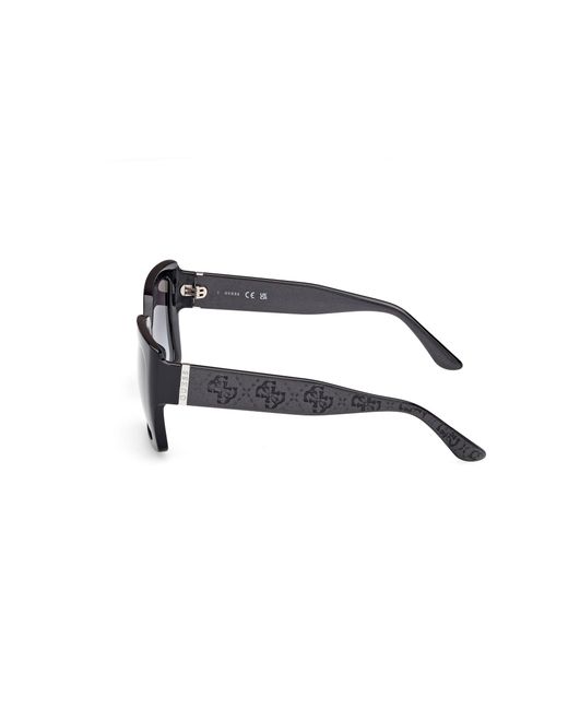 Guess Black Gu00200 01B Sunglasses Injected Smoke Squared Normal