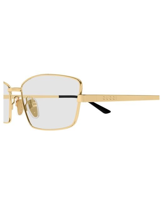 Gucci Black Gg2177S 002 Sunglasses Metal Transparent Squared
