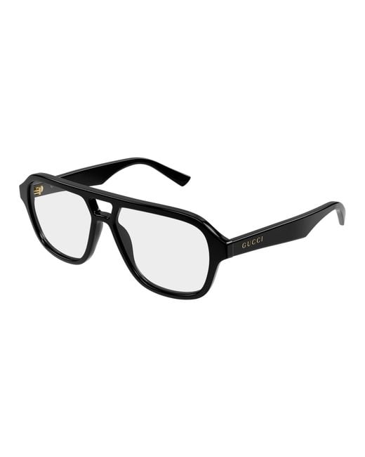 Gucci Black Gg2183O 001 Optical Frames Acetate Transparent Round for men