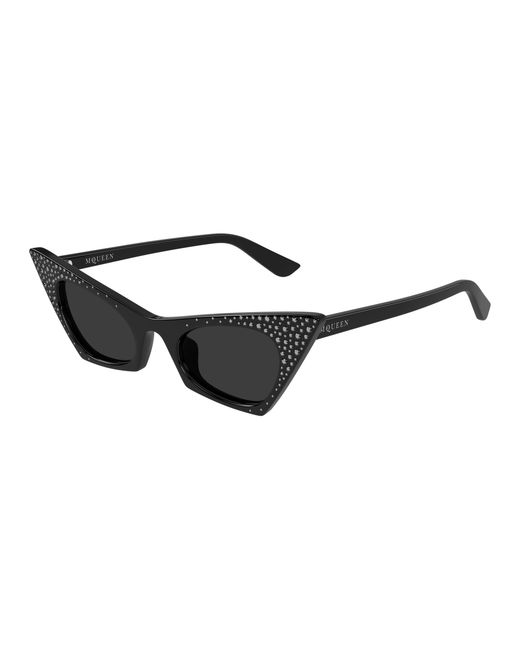 McQueen Black Am0557S 005 Sunglasses Acetate Cat Eye