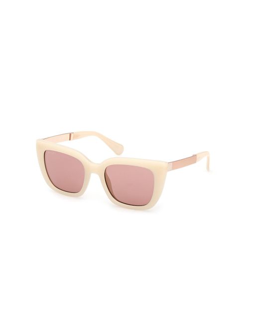 MAX&Co. Black Mo0157 21S Sunglasses Injected Bordeaux Cat Eye Normal