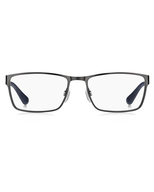 Tommy Hilfiger Black Th 1543 R80 Optical Frames Steel Squared for men