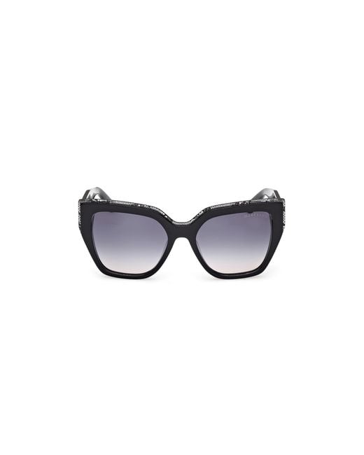 Guess Black Gm00029 01B Sunglasses Acetate Smoke Squared Normal