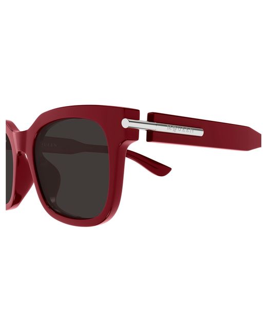 McQueen Black Am0496Sa 003 Sunglasses Acetate Squared