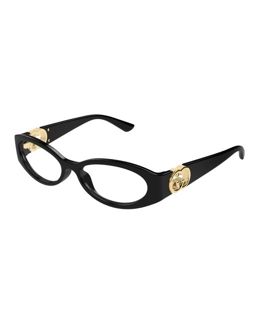 Gucci Black Gg1693O 001 Optical Frames Injected Transparent Round