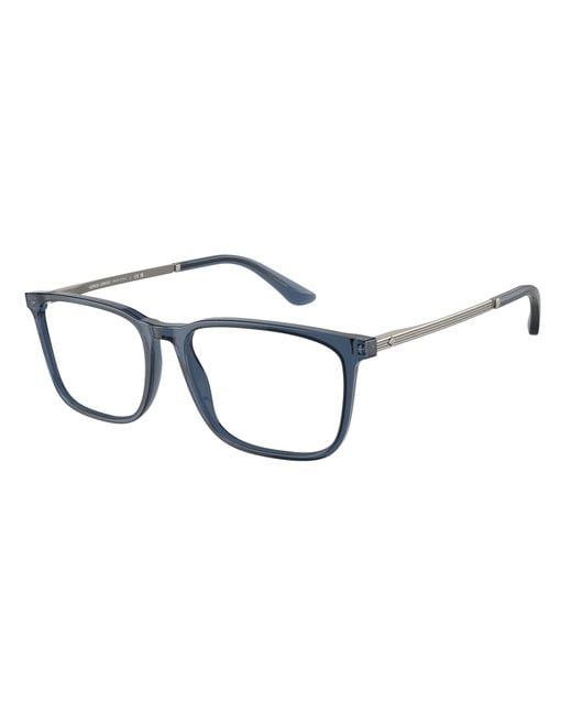 Giorgio Armani Black Ar7249 6035 Optical Frames Acetate Transparent Squared Normal for men