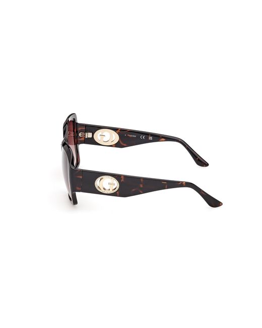 Guess Black Gu00283 52F Sunglasses Injected Squared Normal
