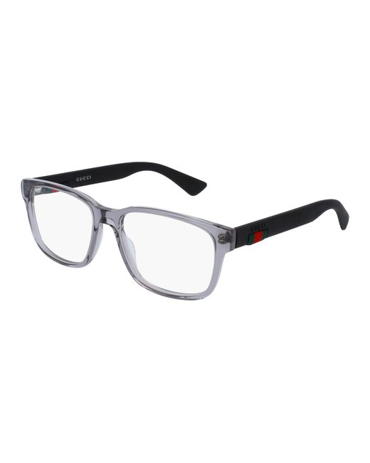 Gucci Black Gg0011O 007 Optical Frames Plastic Squared for men