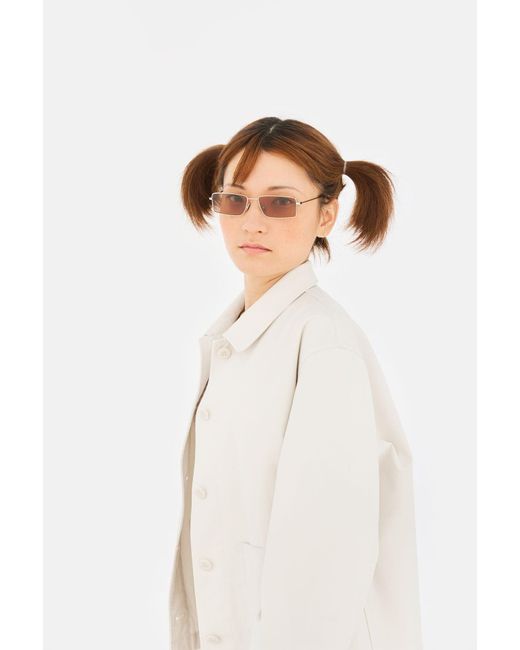 Retrosuperfuture Gray Bm5 Chopper Marble Sunglasses Metal Squared Normal
