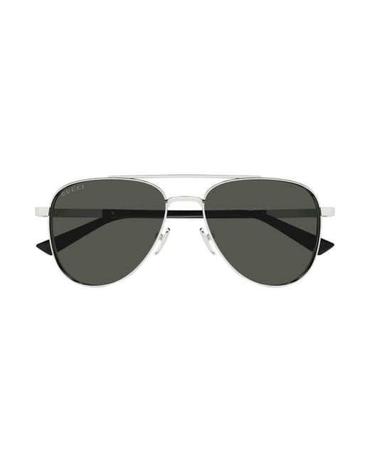 Gucci Black Gg1962S 001 Sunglasses Metal Pilot for men