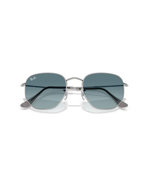 Ray-Ban Black Rb3548n Hexagonal Flat Lens Sunglasses