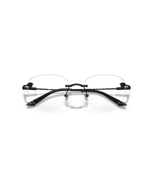 Versace Black Ve1305 1261 Optical Frames Metal Transparent Round Normal