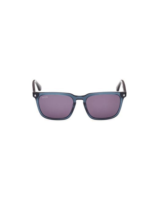 Web Black We0369 92A Sunglasses Acetate Smoke Squared Normal for men