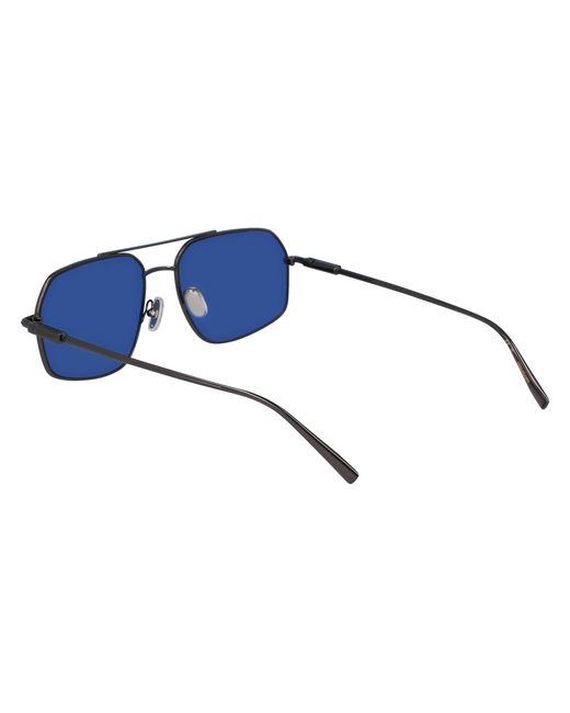 Ferragamo Black Sf313S 016 Sunglasses Metal Squared Normal Normal for men