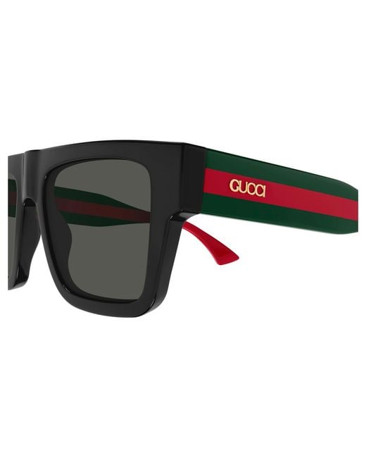 Gucci Black Gg1868S 001 Sunglasses Acetate Squared for men