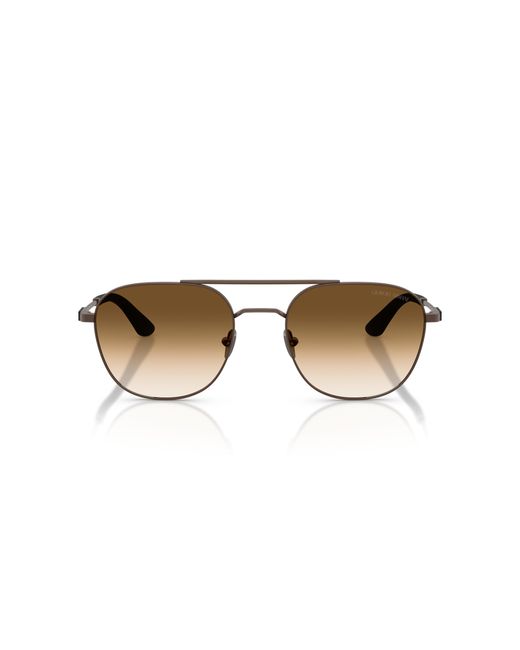 Giorgio Armani Black Ar6178 300651 Sunglasses Metal Squared Normal Shaded for men