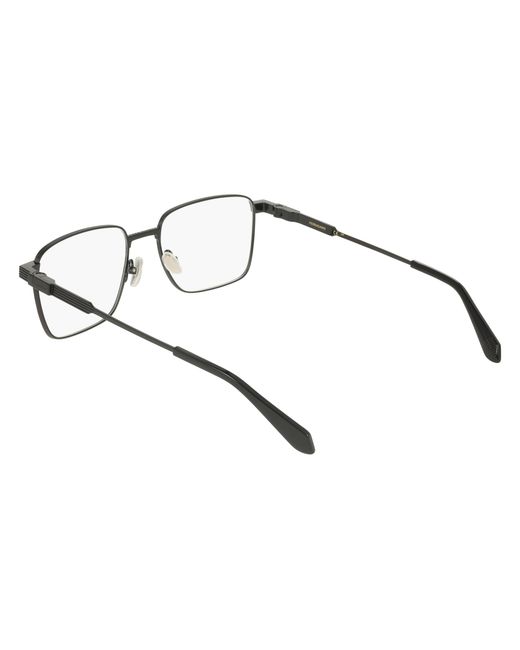 Ferragamo Black Sf2601 001 Optical Frames Titanium Squared Normal for men